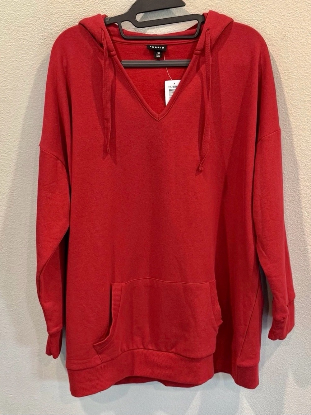 Torrid Relaxed Super Soft Fleece Hoodie Women’s Size 00 (M/L) Red Sweatshirt